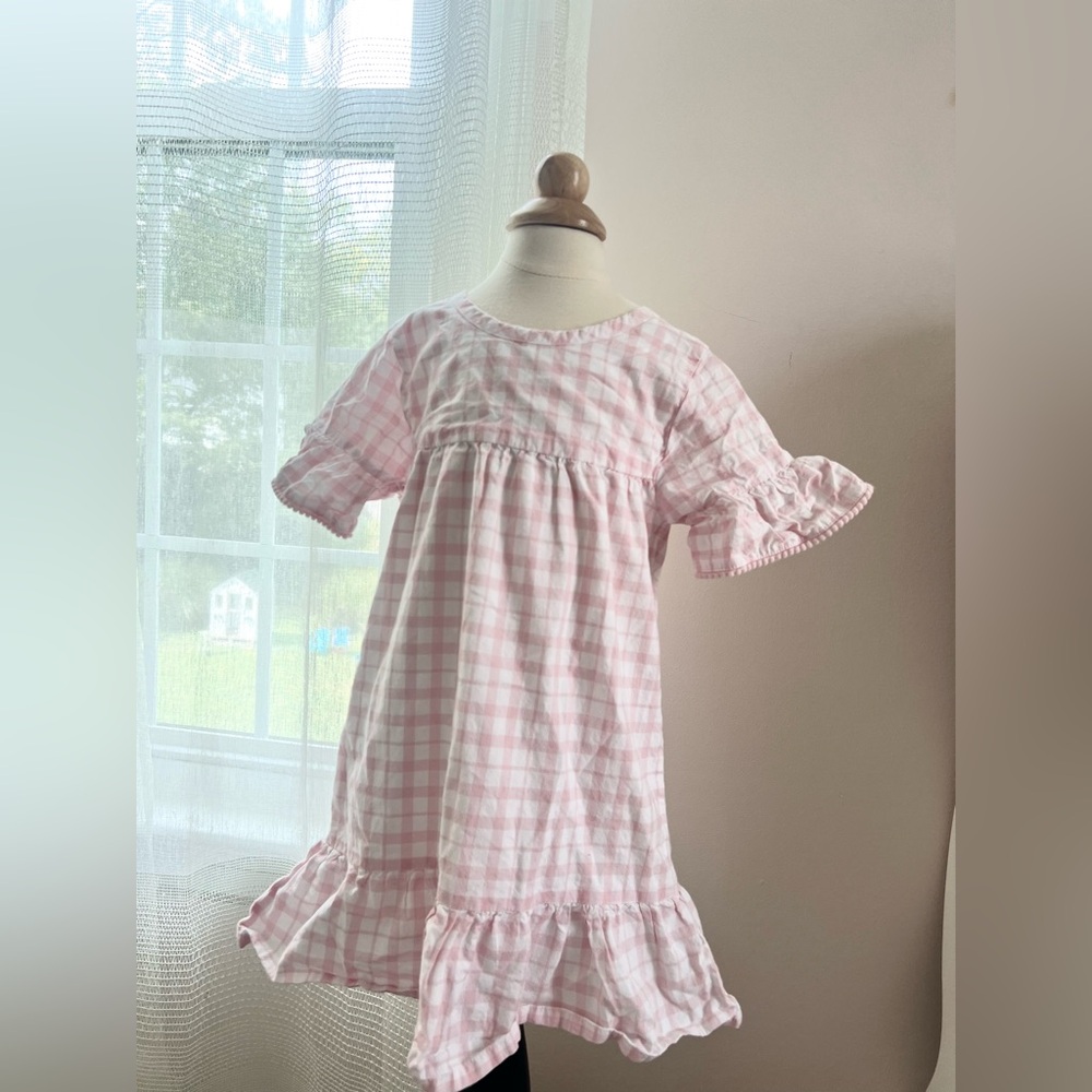 Pink Gingham Kids Dress